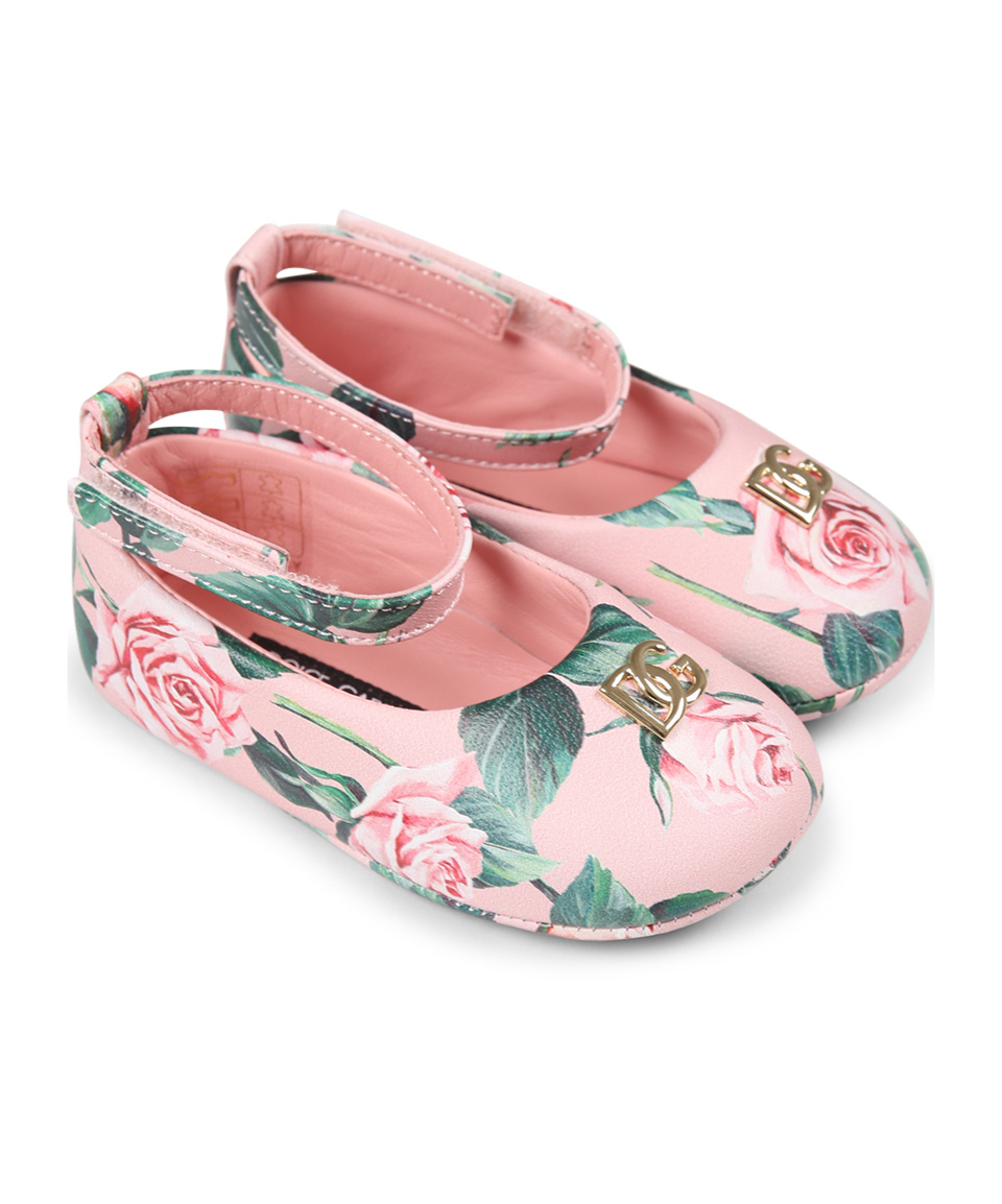 Dolce & Gabbana Printed Ballet Flats In Pink