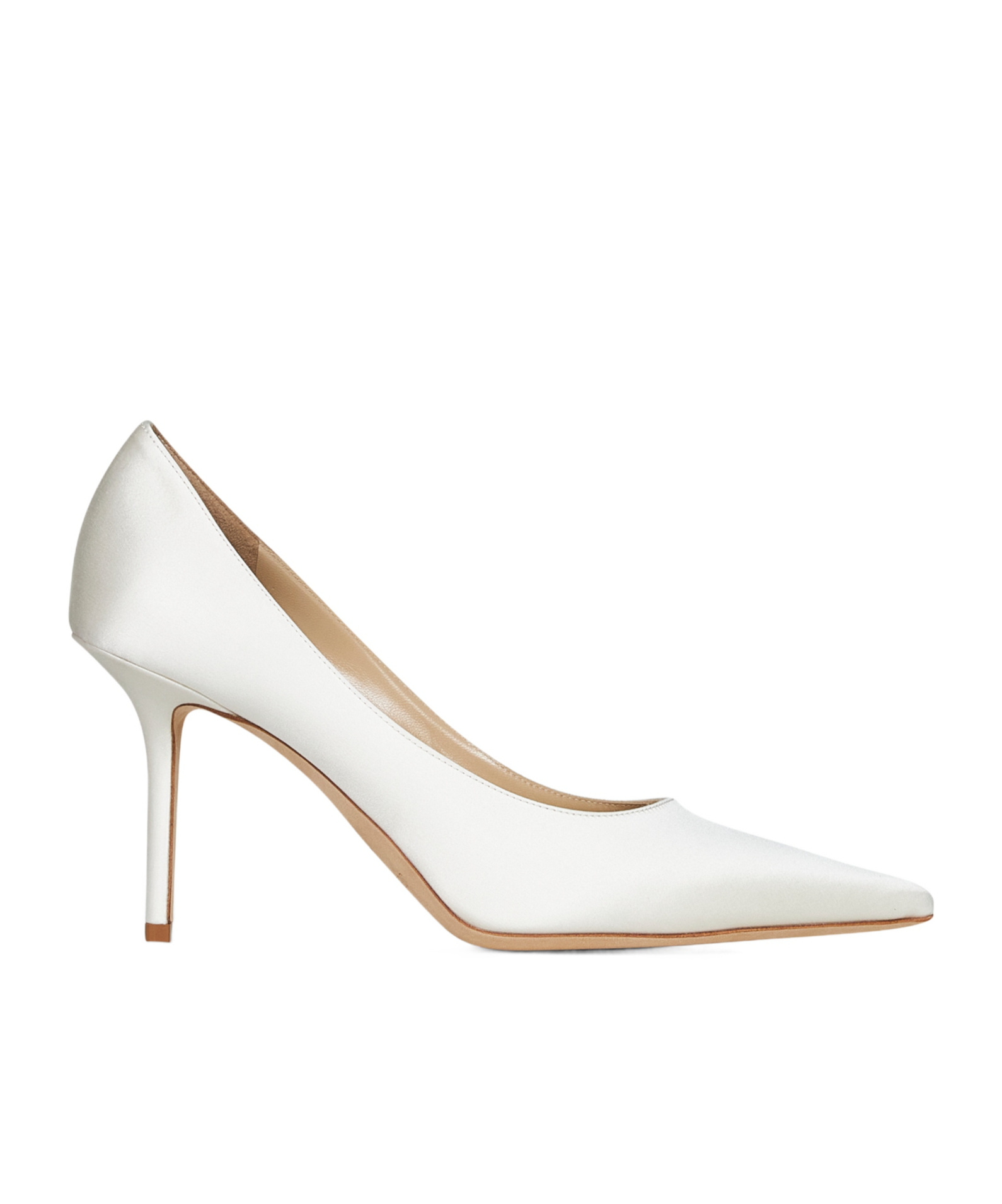 Jimmy Choo Women Ivory Satin Love 85 Pumps In White