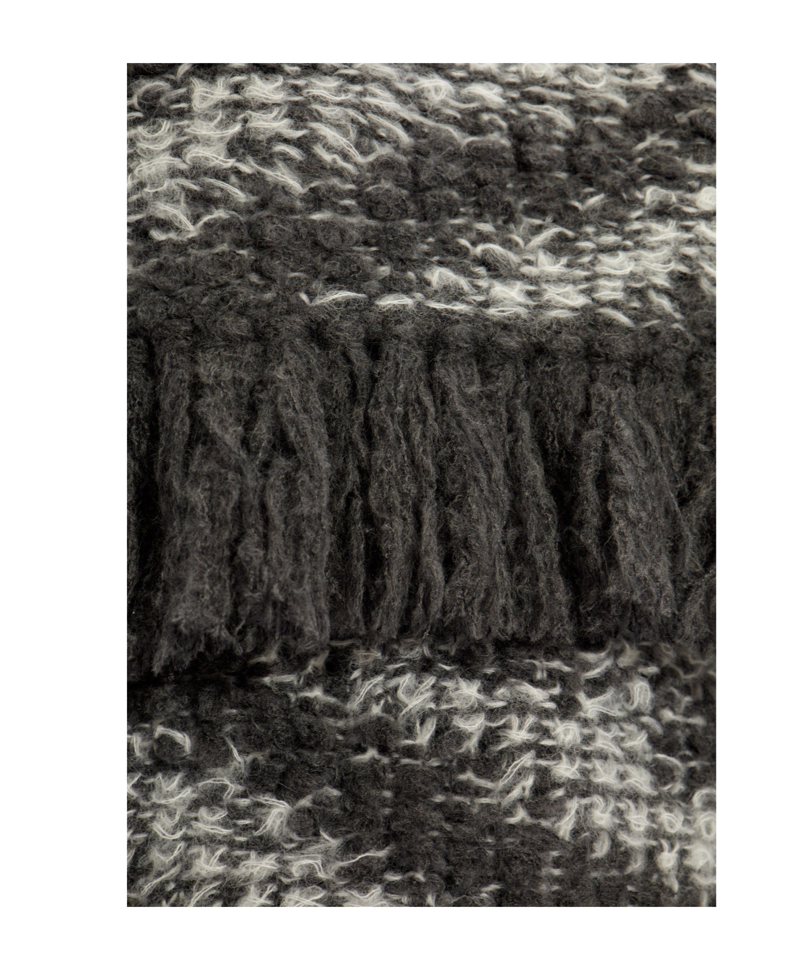 Stella Mccartney Boat-neck Fringed Tiger-pattern Jumper In Black