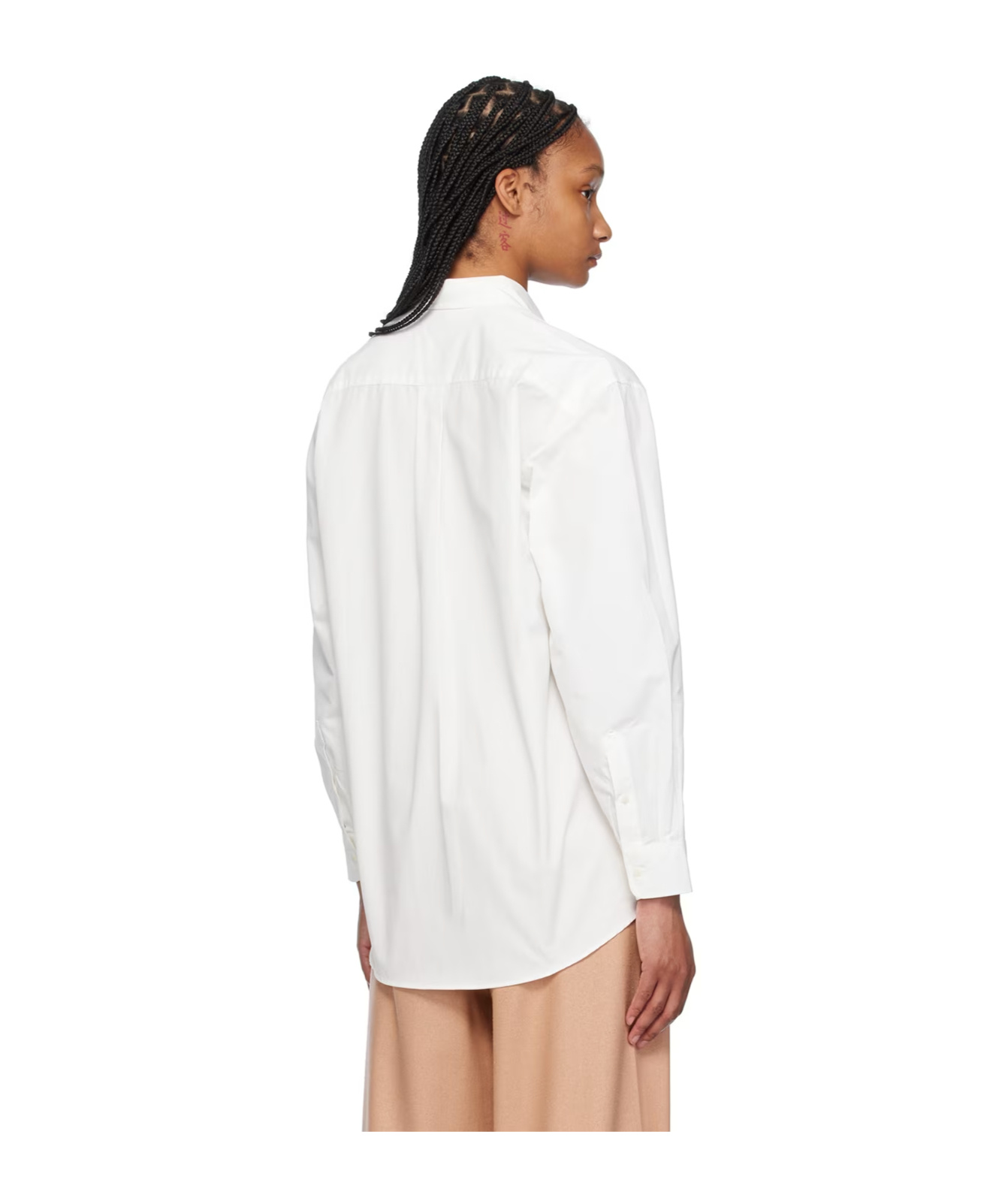 Baserange Button Shirt On Front In White
