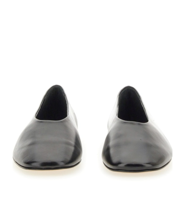 Aeyde Black Moa Nappa Ballerina Flats In Black