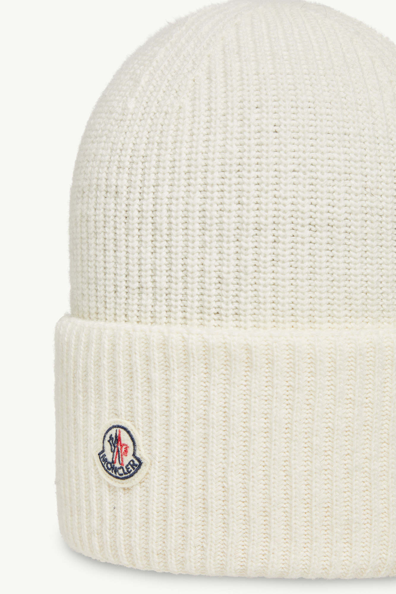Moncler Wool Beanie In White