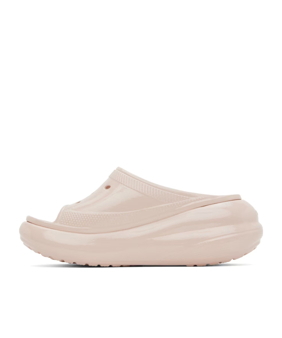 Crocs Perforated Detail Slippers In Nude