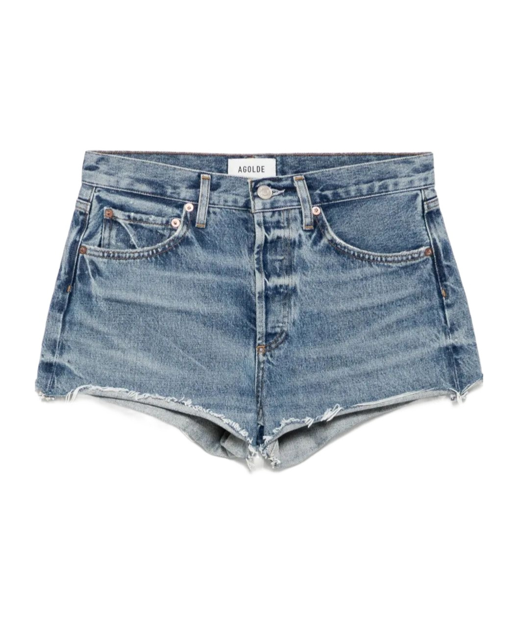 AGOLDE DENIM SHORTS WITH BELT LOOPS