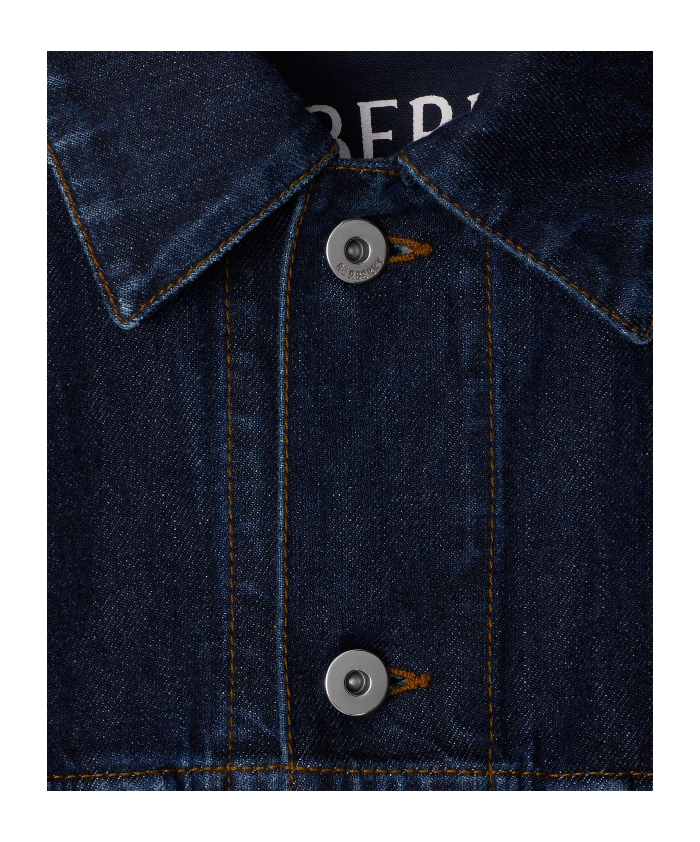Burberry Indigo Blue Vintage-inspired Denim Jacket With Button Fastening In Blue