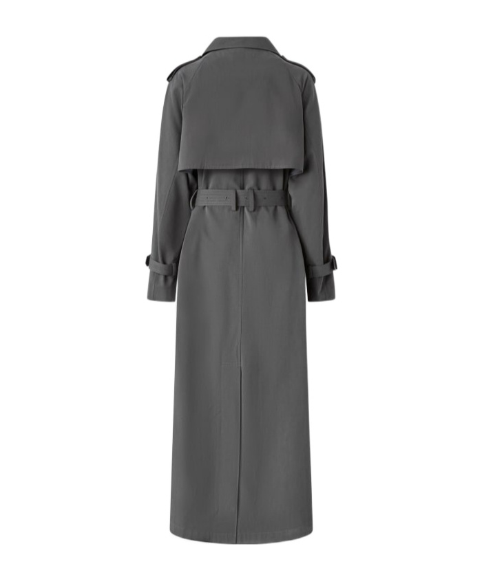 Shop Pinko Belted Trench Coat In Black