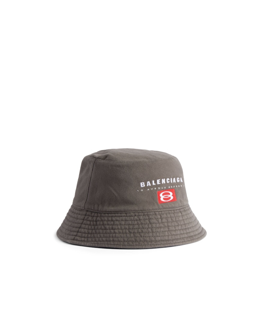 Balenciaga Unity Sport Bucket Hat In Faded Black/dark Grey