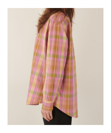 Sunflower Button Down Shirt Pink Check In Pink