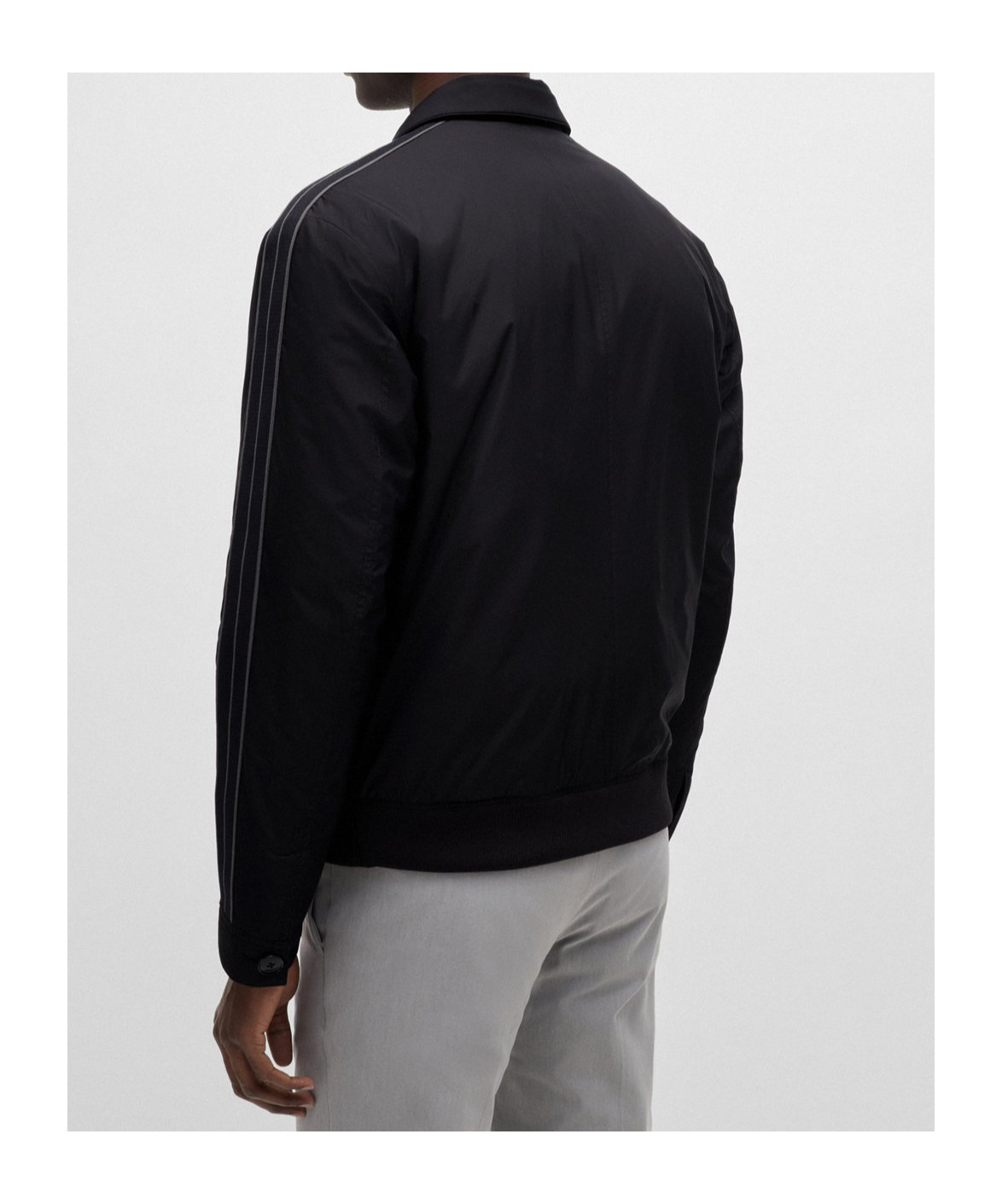 Hugo Boss Long-sleeved Casual Jacket In Black