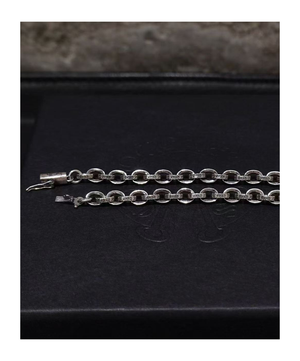 Chrome Hearts Chain Bracelet In Burgundy