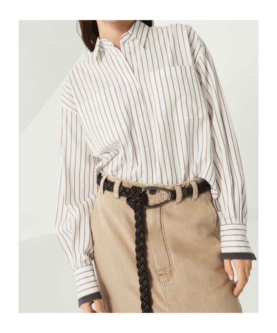 Brunello Cucinelli Shirt With Monili In White