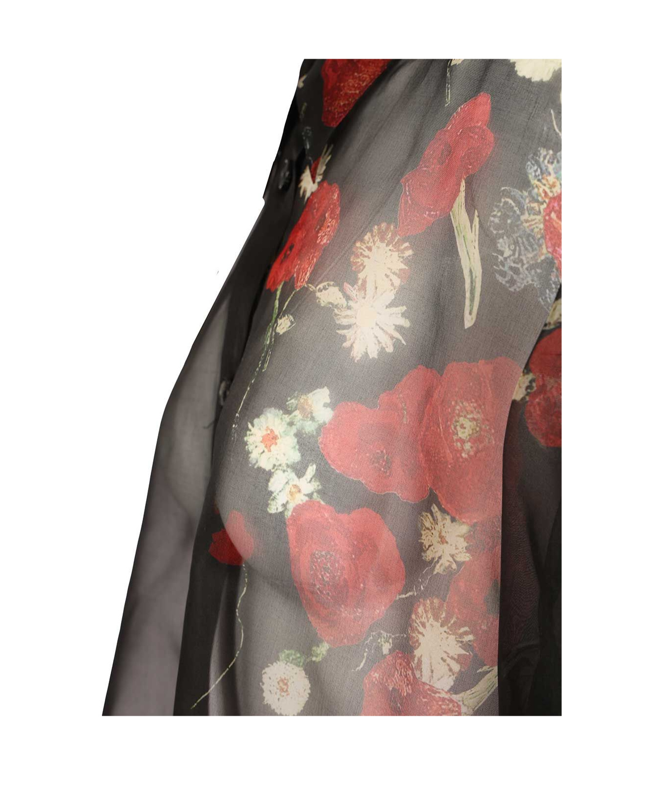 Khaite Floral Printed Long Sleeved Shirt In Multi