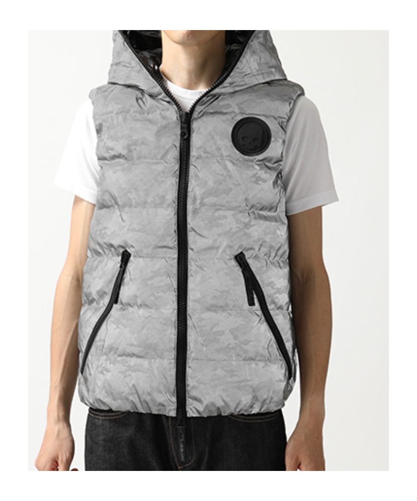 Hydrogen Logo Down Vest In Black