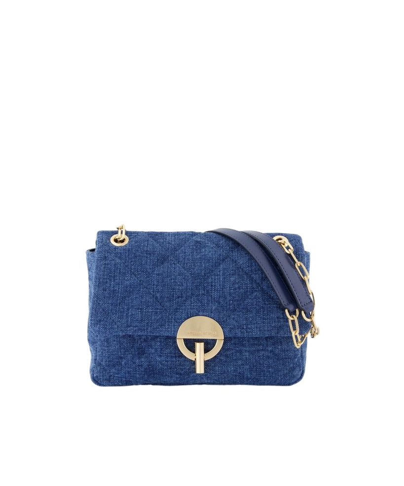Vanessa Bruno Large Moon Shoulder Bag In Blue