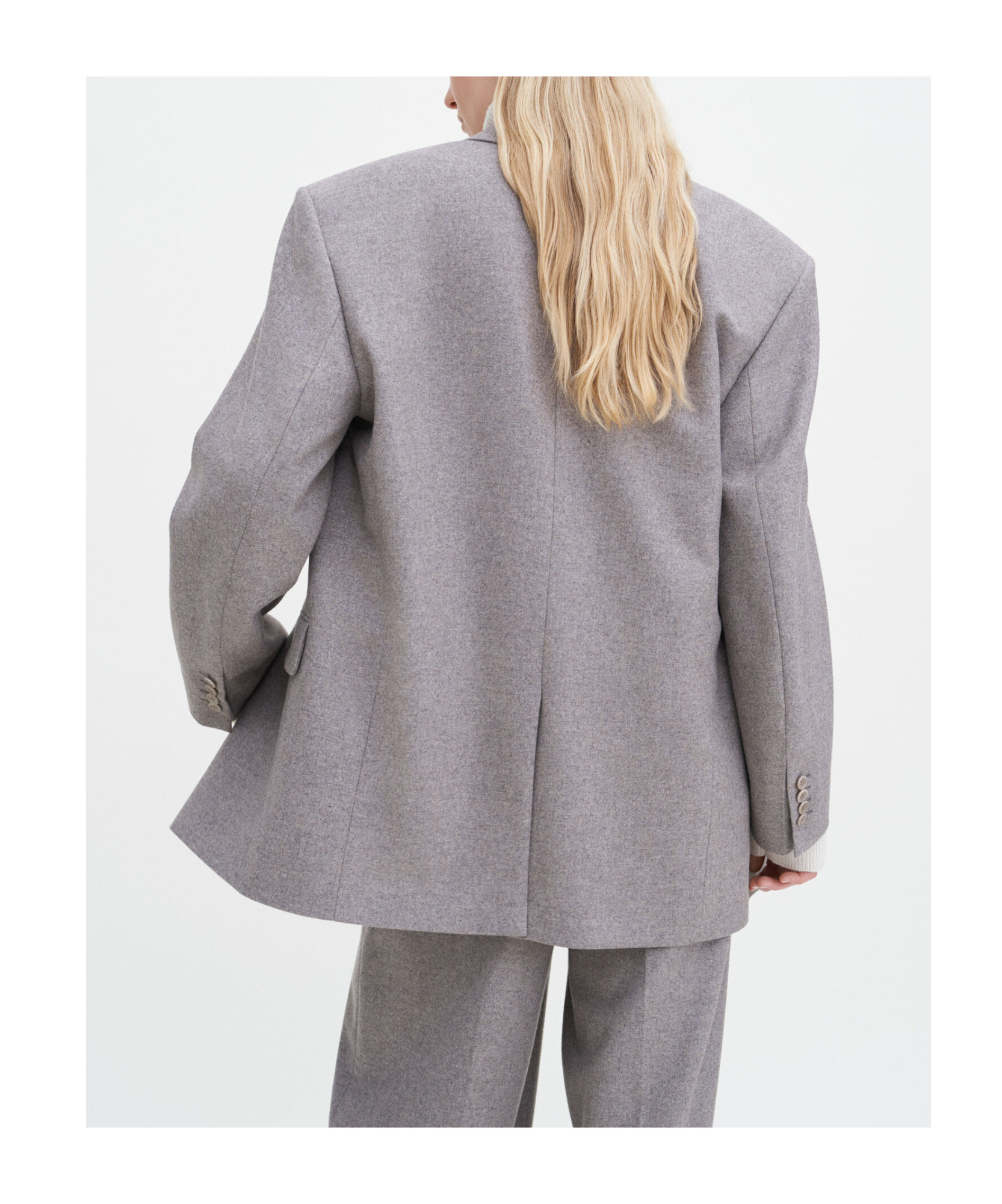 Filippa K Double-breasted Blazer In Gray