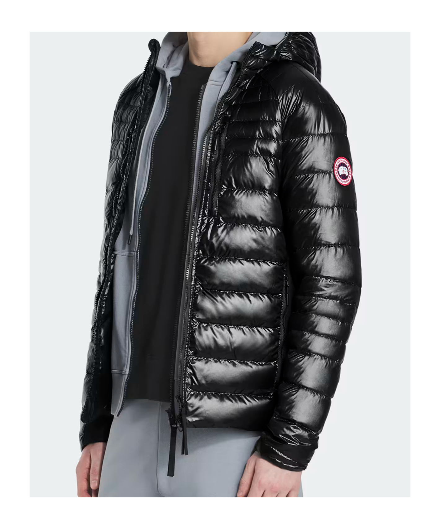 Canada Goose Hybridge Lite Hooded Jacket In Black