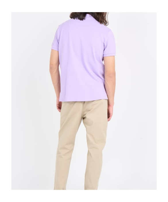 Polo Ralph Lauren Man Polo Shirt Lilac Size Xxl Cotton In Purple