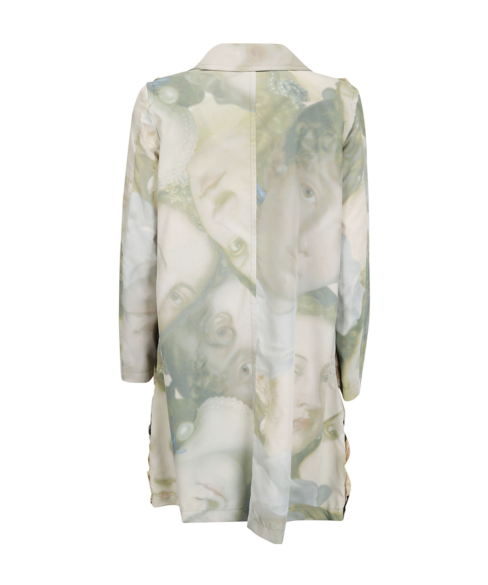 Shop Comme Des Garçons Single-breasted Ruched Coat In Nude