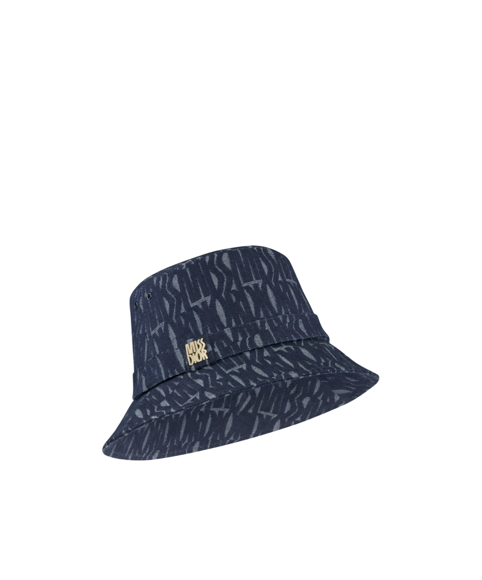 Dior Teddy-d Miss Allover Small Brim Bucket Hat In Black