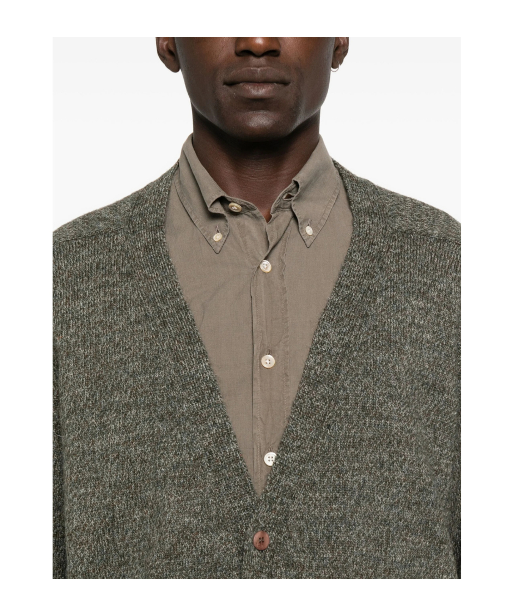 Magliano Buttoned Patch-pockets Cardigan In Gray