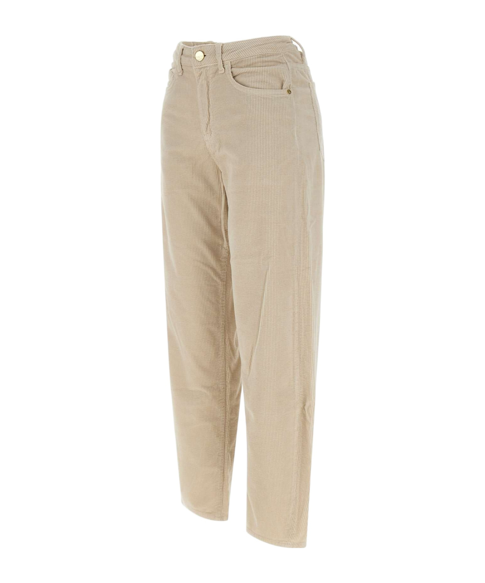 Kaos Button-fastening Corduroy Trousers In Brown