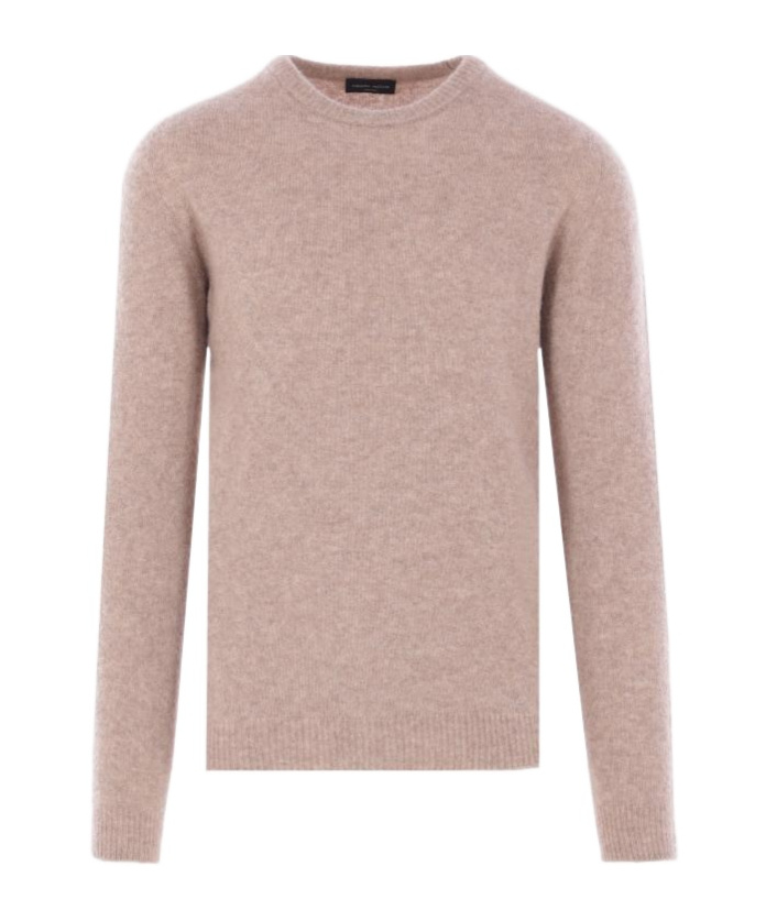 Roberto Collina Round-neck Knitted Sweater In Brown