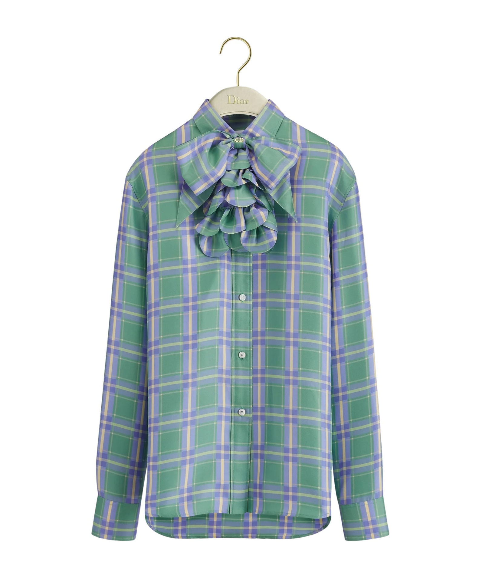 Dior Blouse With Removable Bow In Blue