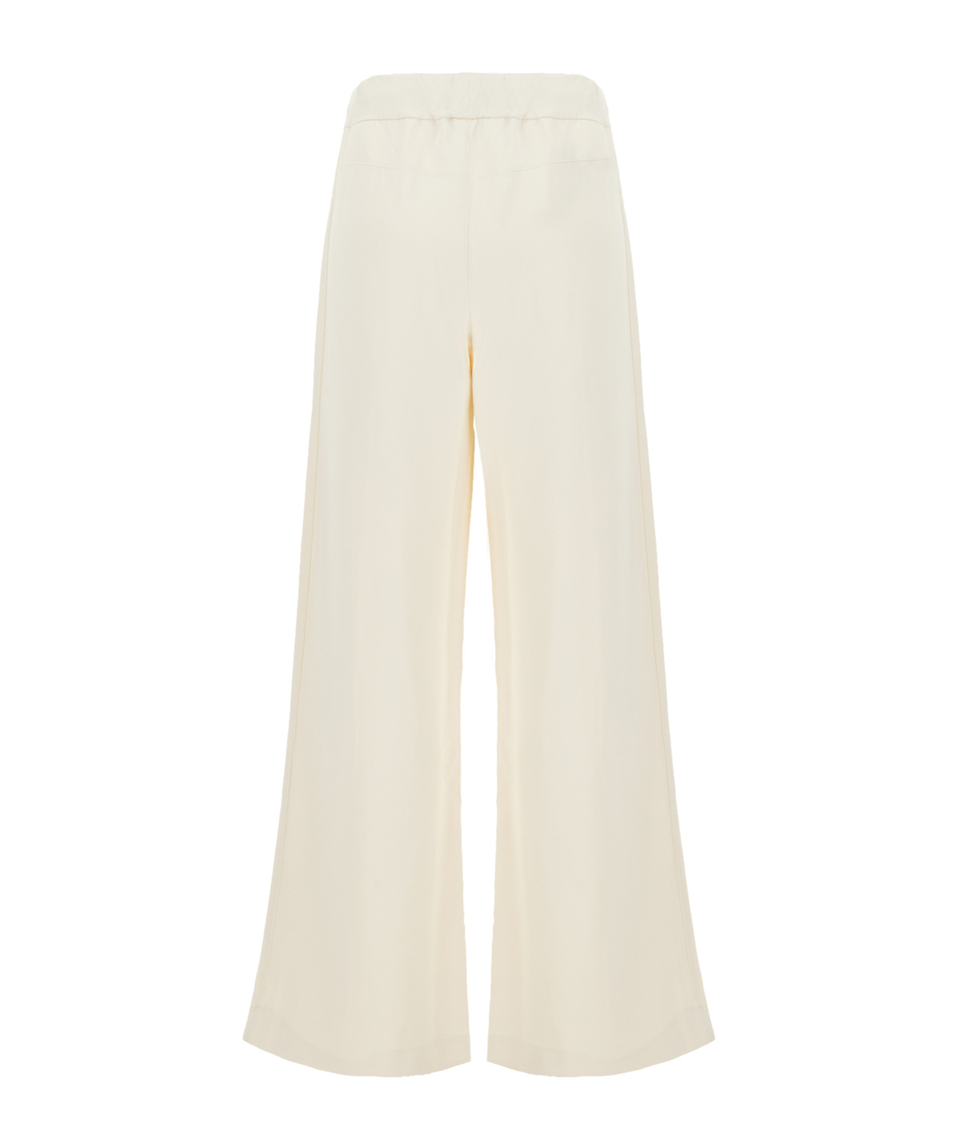 Hugo Boss Ivory Stretch Polyester Blend Joggers In White