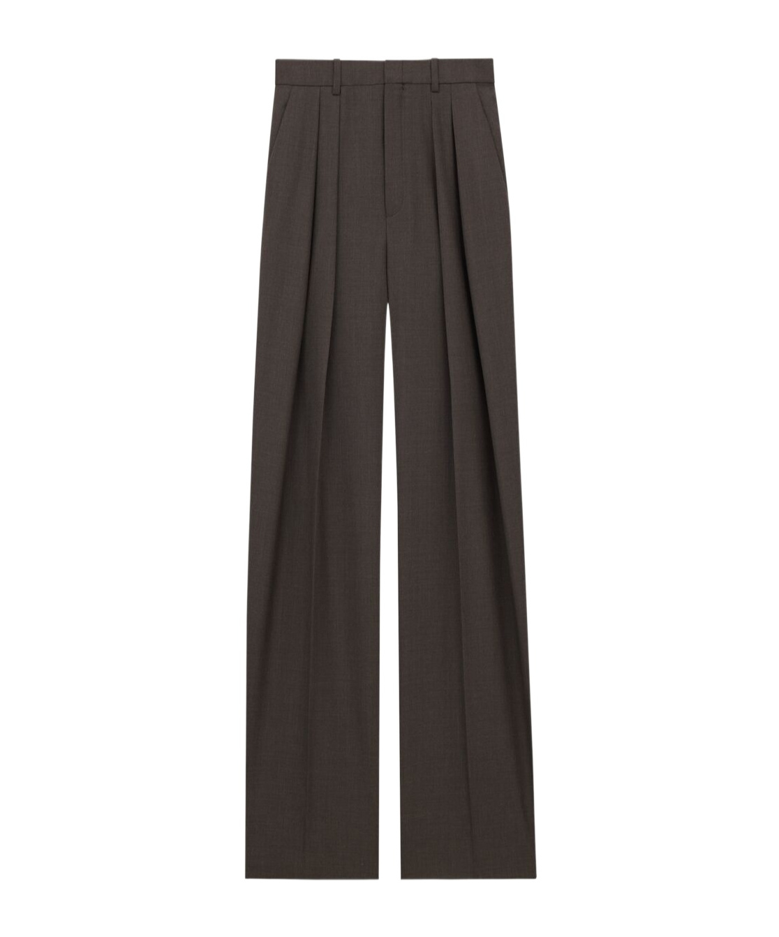 Saint Laurent Wide-leg Pants In Wool Chiné