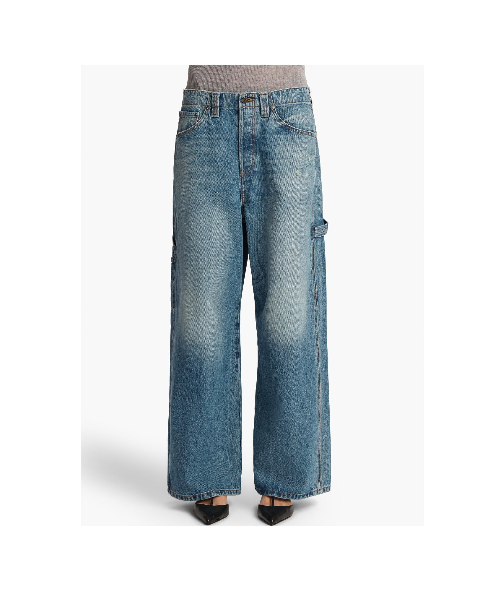 Shop Khaite Sowen Jean In Blue