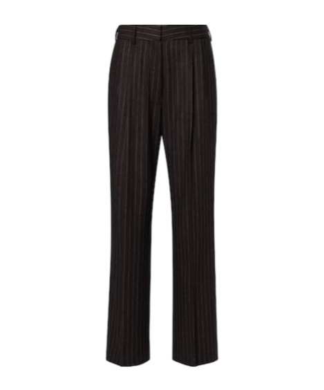 Blazé Milano Fox Wool And Cashmere Straight Pants In Black