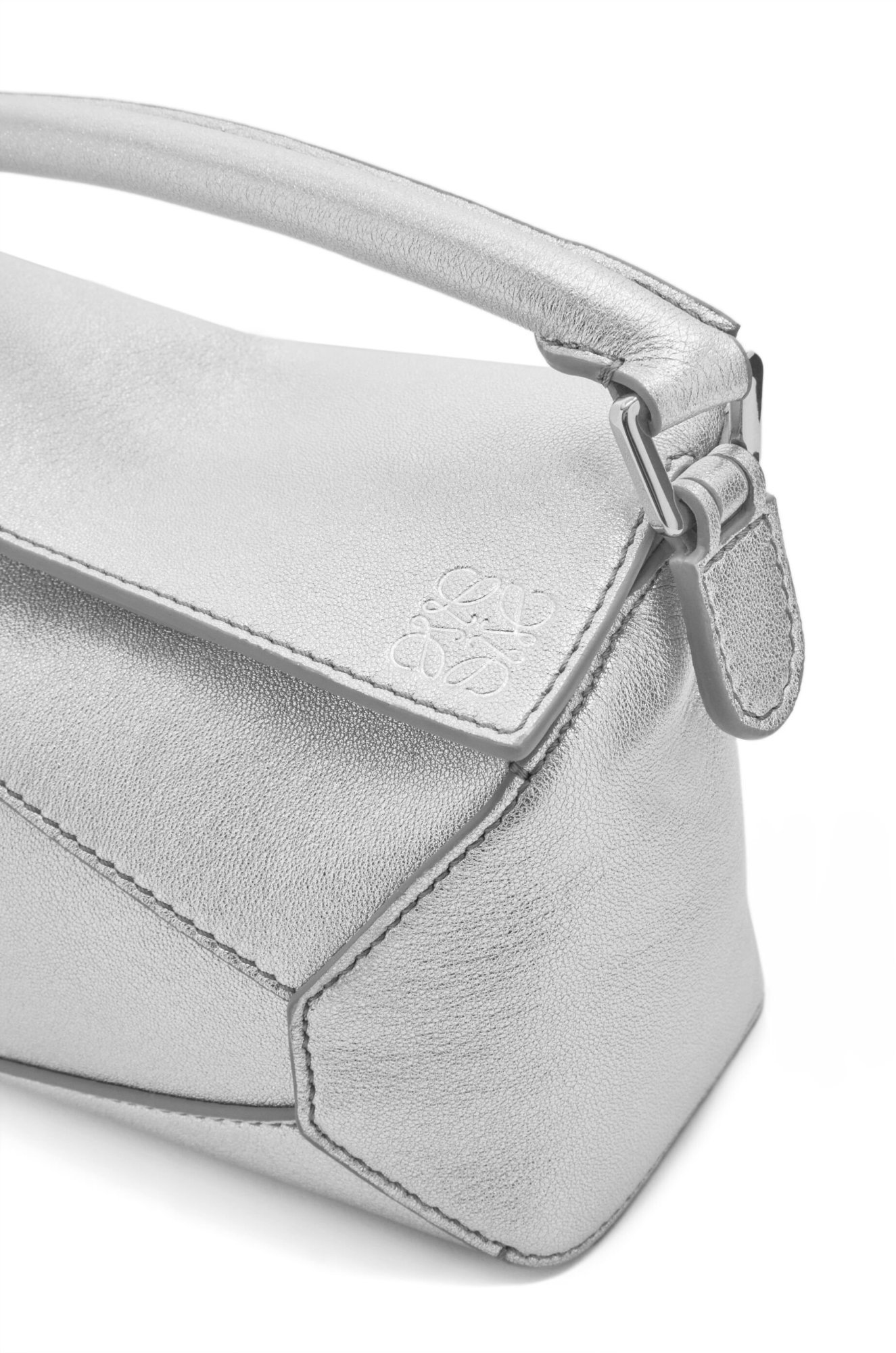 Loewe Puzzle Edge Mini Shoulder Bag In Gray