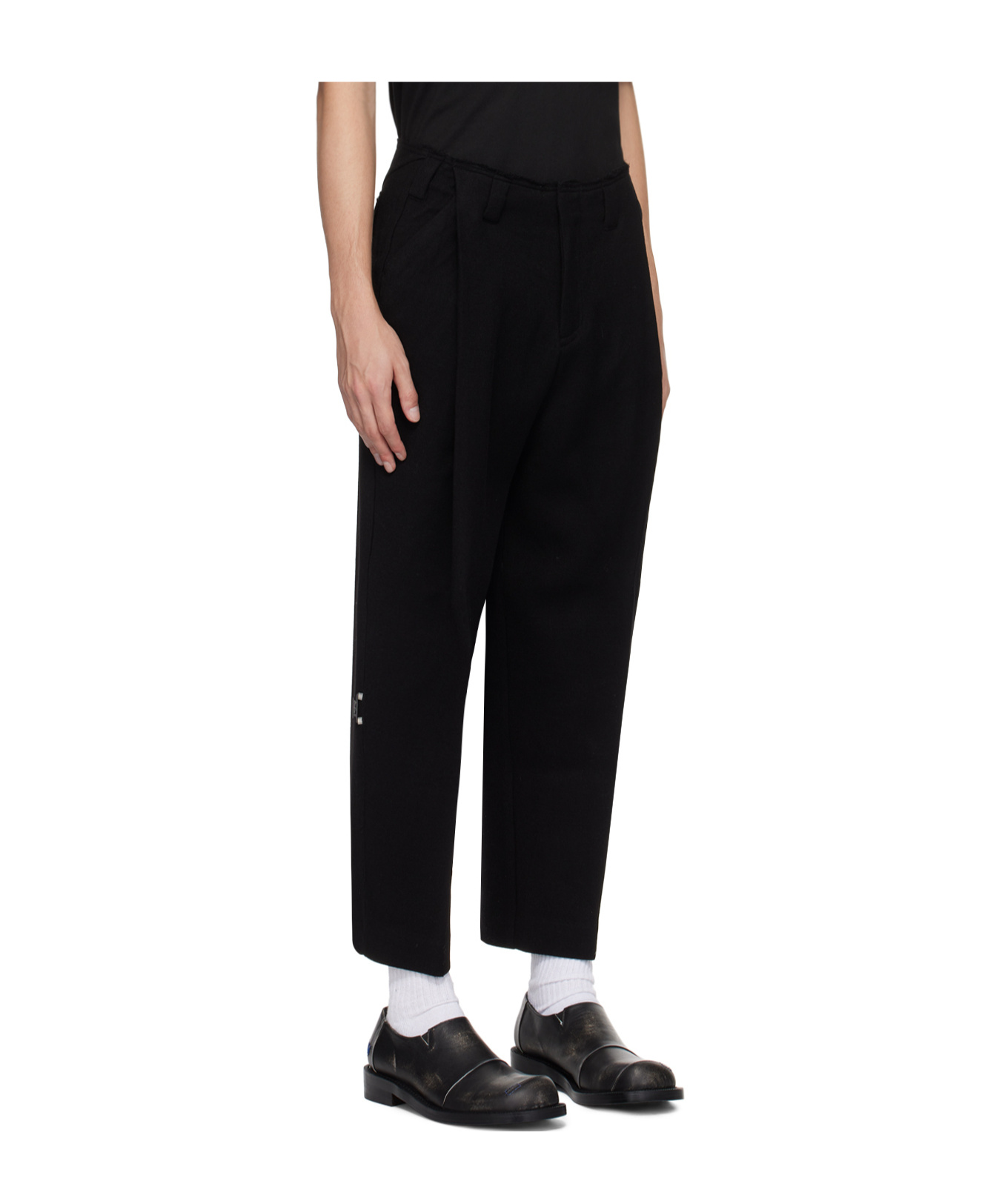 Ader Error Uncrimped Waist Casual Pants In Black