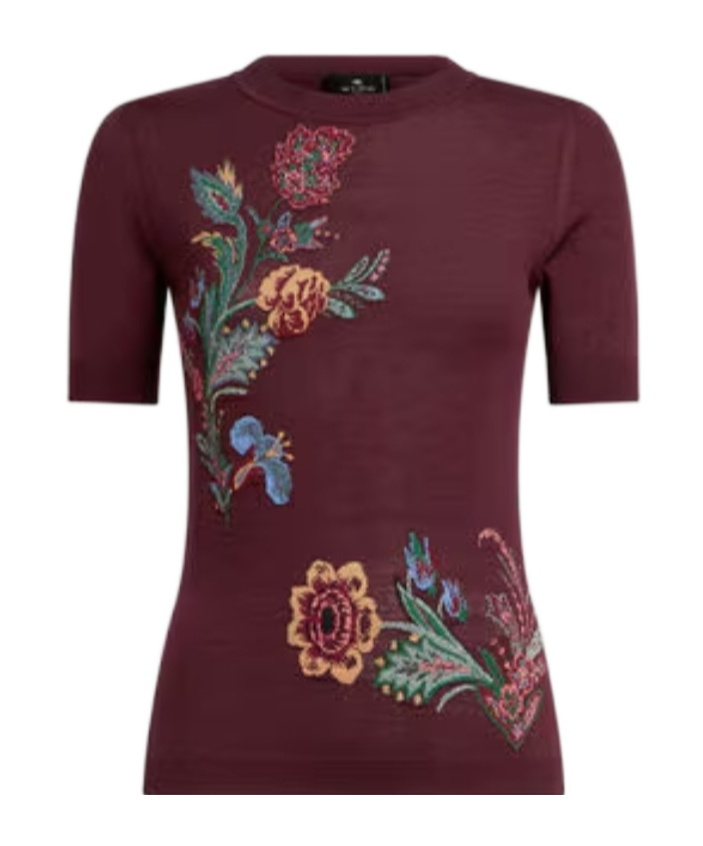 Etro Wool-blend Jacquard Sweater In Brown
