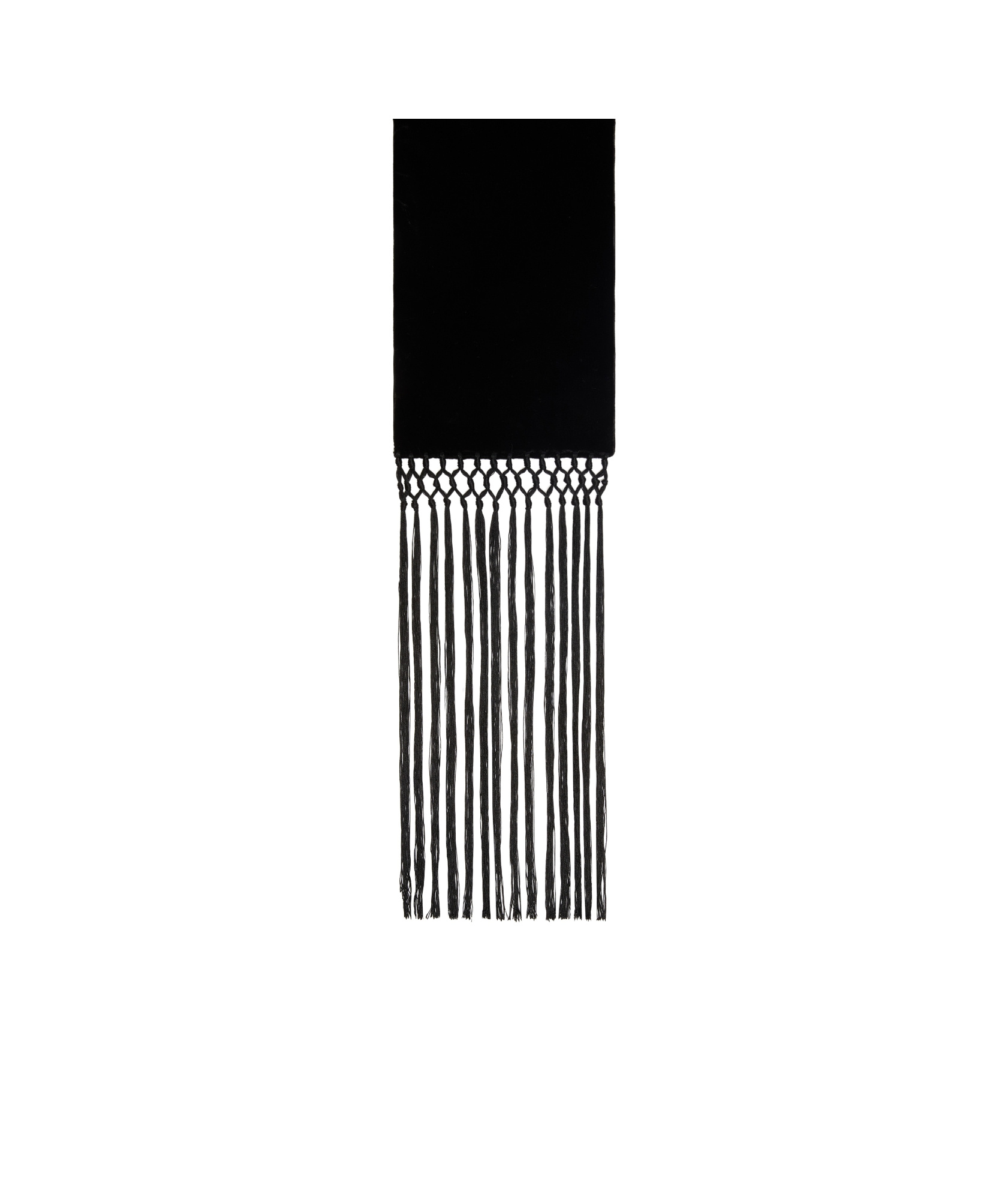 Max Mara Fringed Scarf In Black