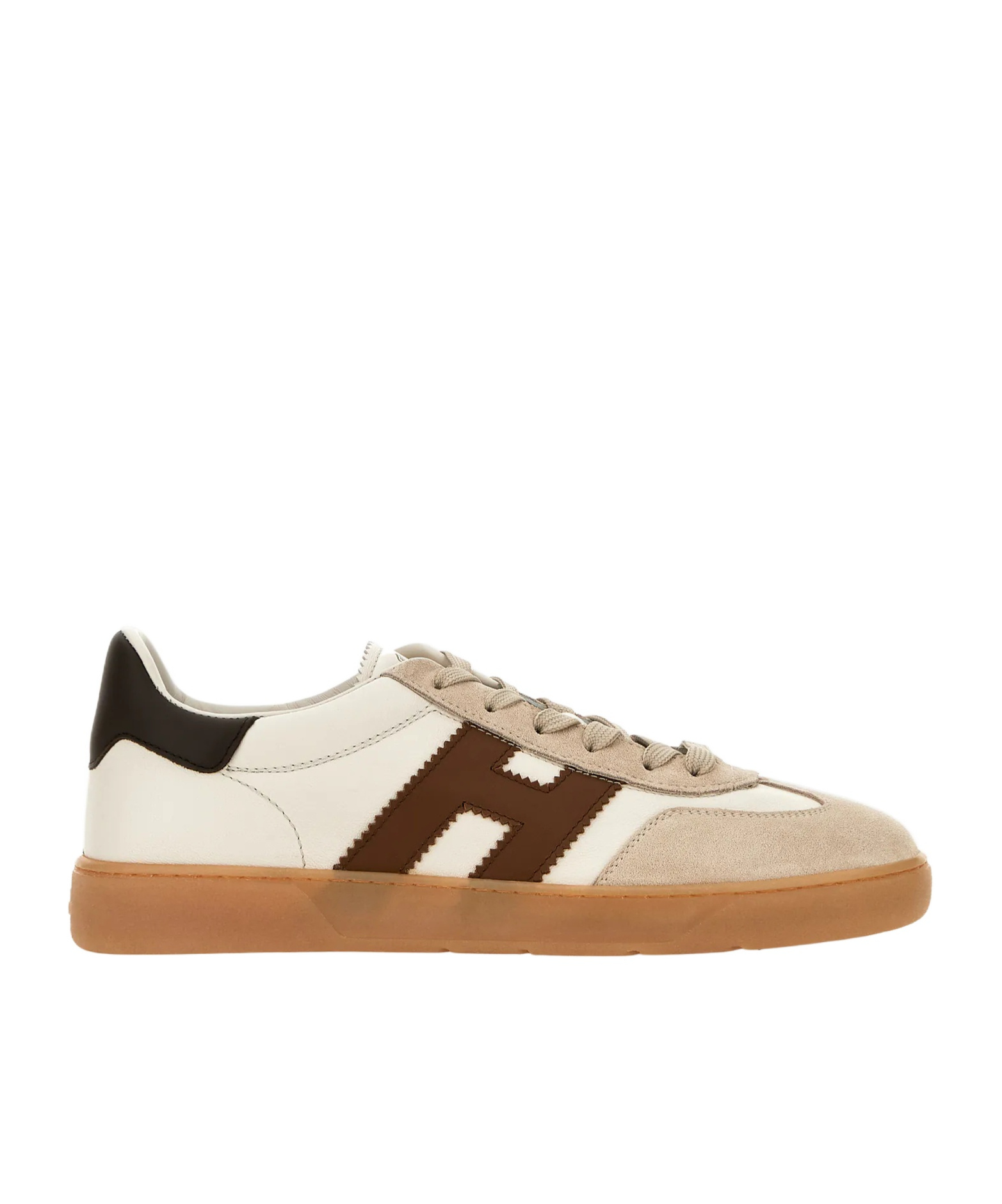 Hogan Cool Smooth And Suede Leather Sneakers Shoes In Brown
