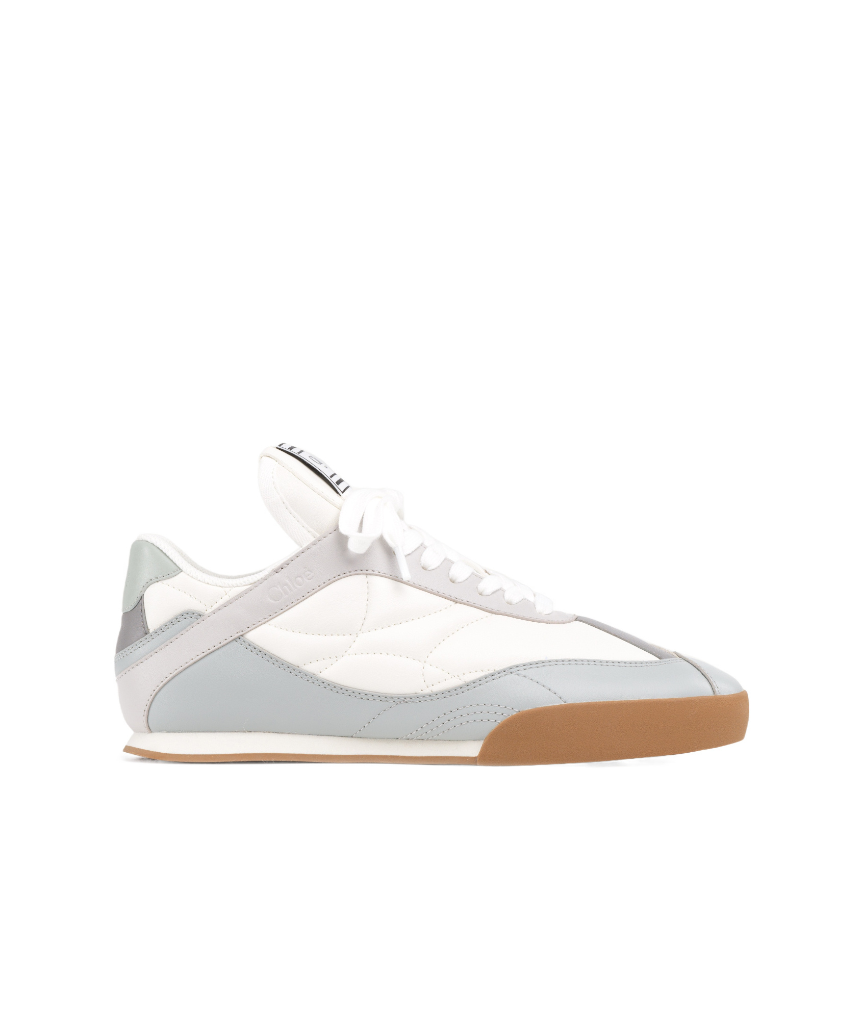 Chloé Kick Lace-up Leather Low Top Sneakers In White