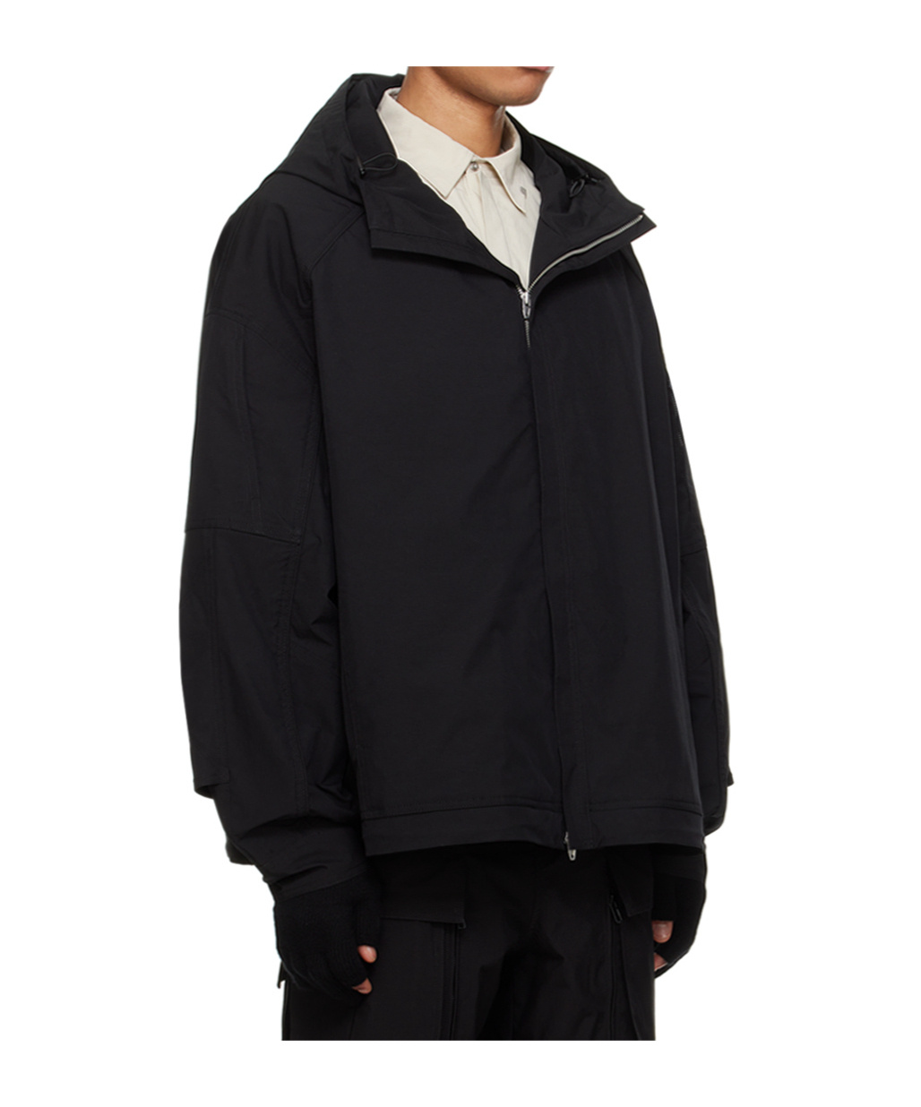 JUUNJ RIGHT-COLLAR ZIPPER CASUAL JACKET