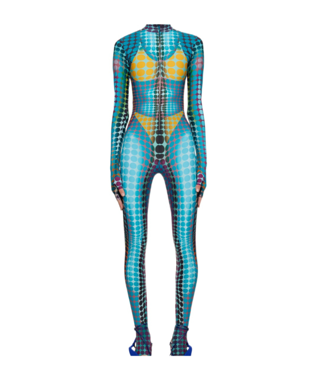 Jean Paul Gaultier Polka Dot Jumpsuit In Multi