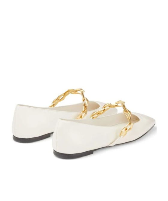 Jimmy Choo Embossed Lizard Leather Diamond Tilda In White