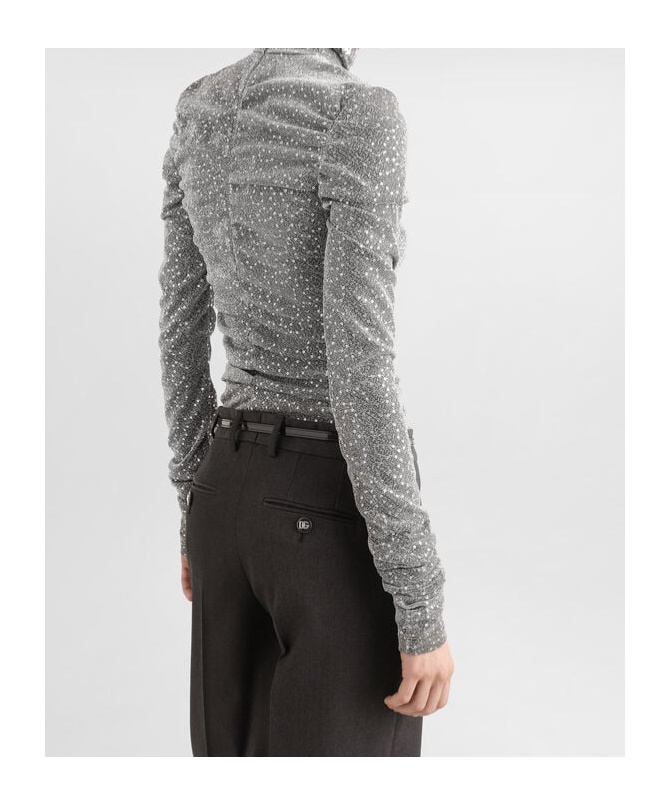 Dolce & Gabbana Sequinned Top In Gray