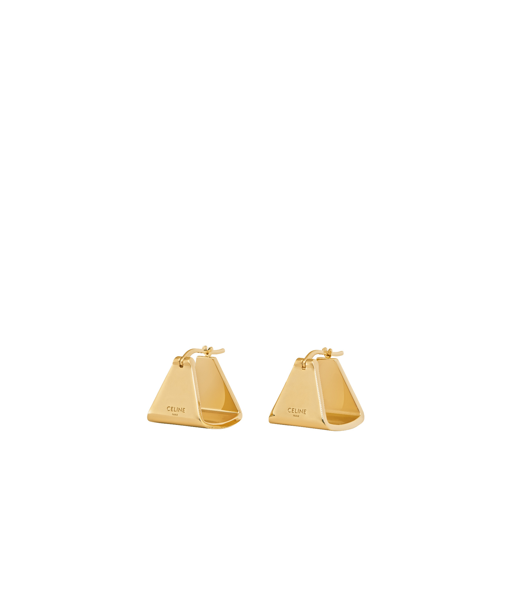 Celine Pyramid Earrings In Yellow