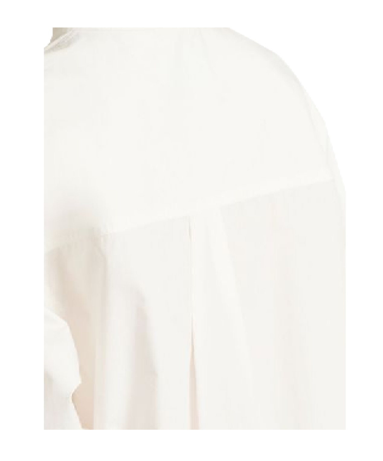Shop Yves Salomon Poplin Blouse In White