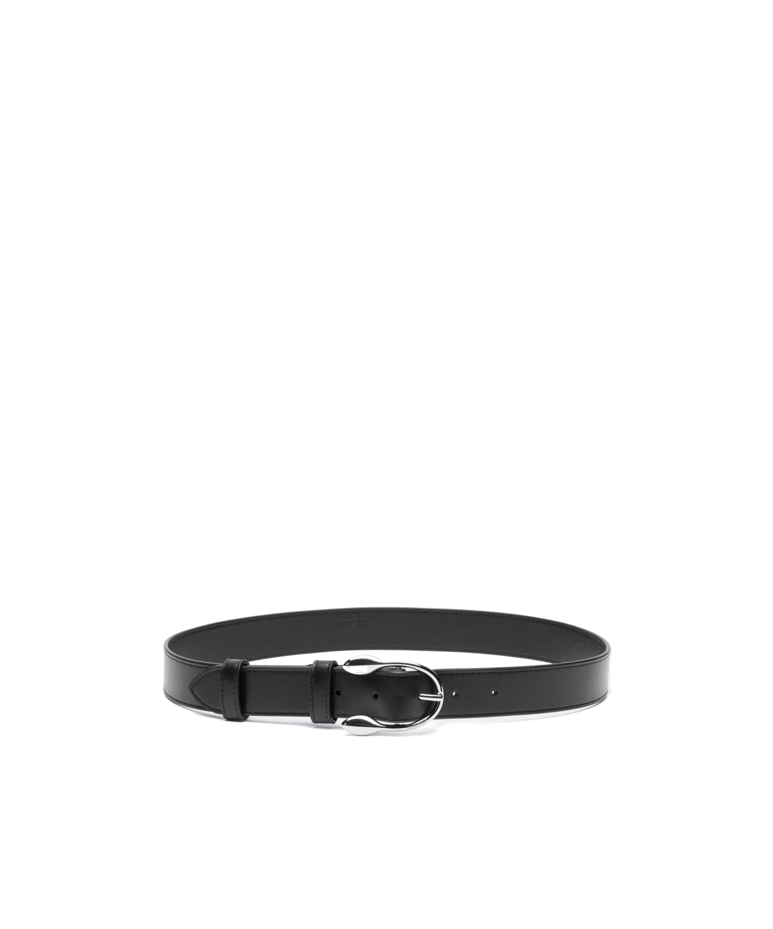 Jacquemus Chiquito Belt In Black/silver