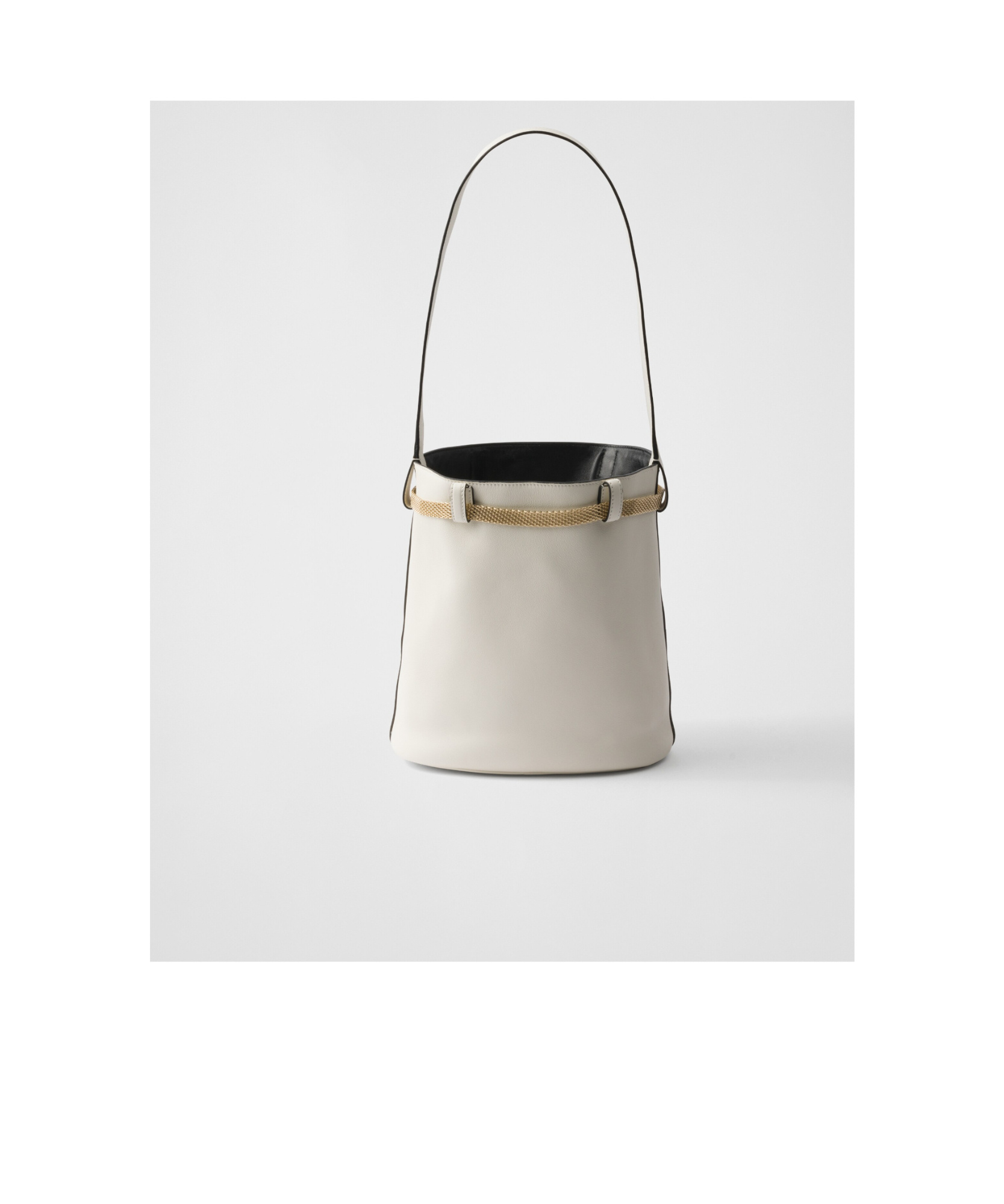 Prada Logo-print Shoulder Bag In White/black