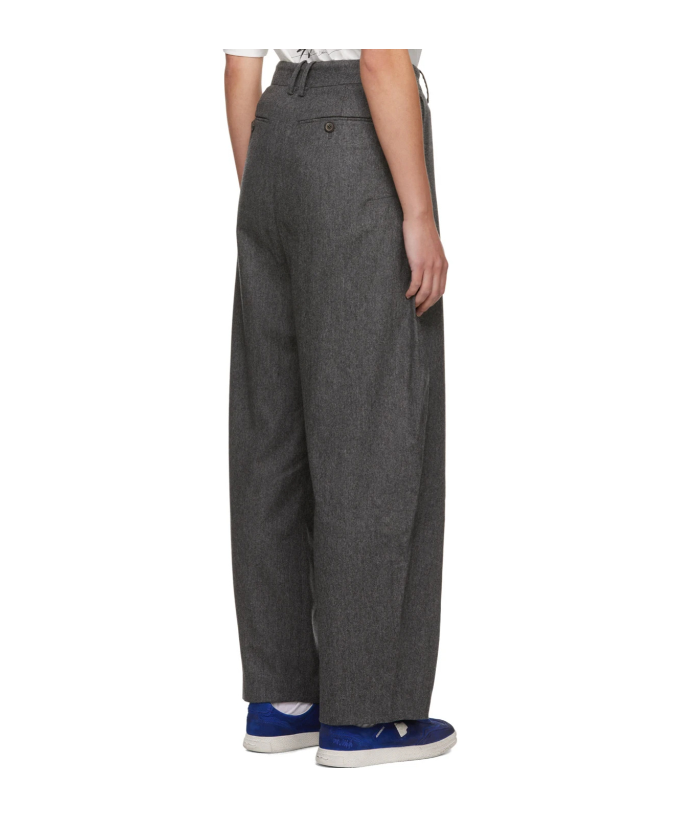 Ader Error Belt Loop Zipper Casual Pants In Black