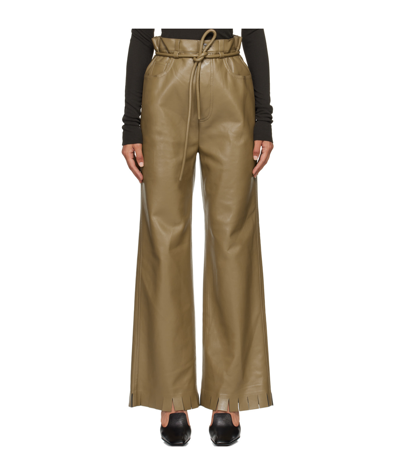 Nanushka Cut-hem High-waisted Trousers