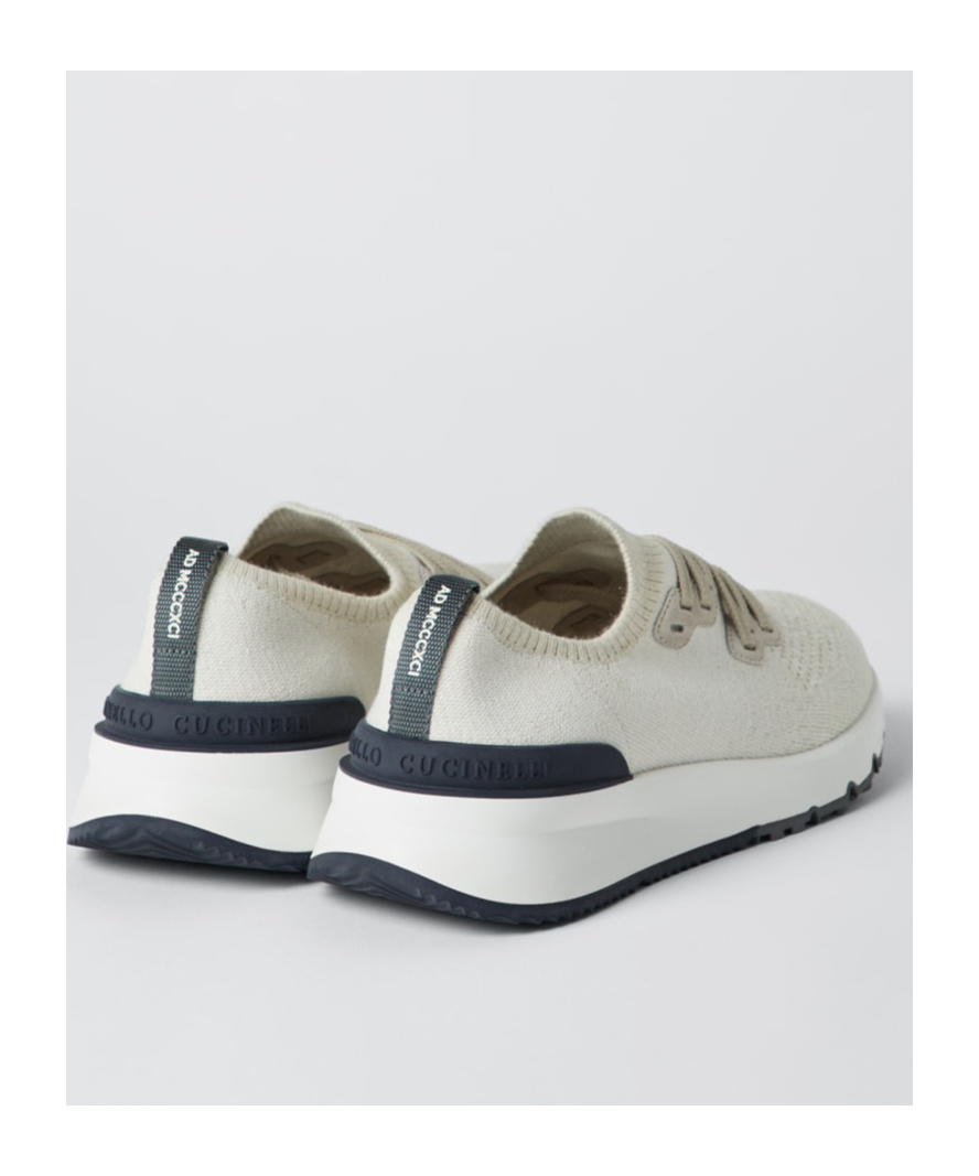Brunello Cucinelli Perforated-detail Low-top Sneakers In White