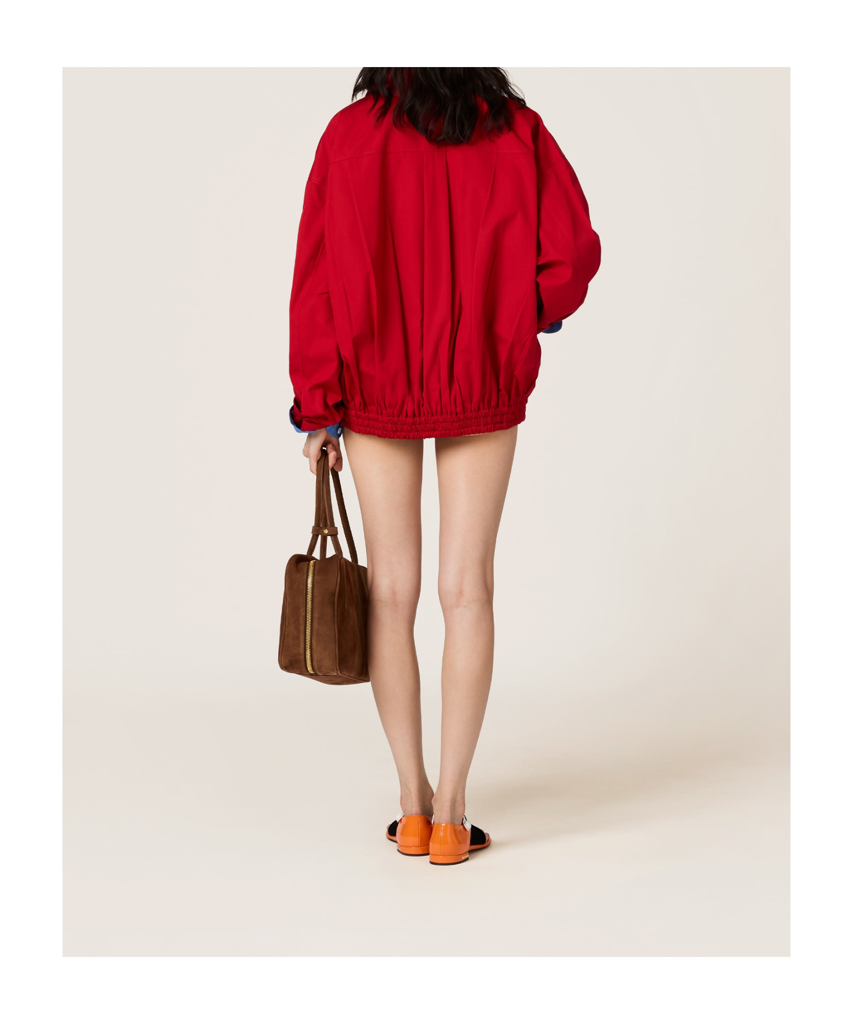 Shop Miu Miu Heavy Poplin Blouson Jacket