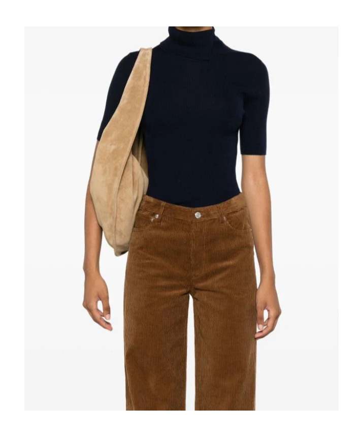 P.a.r.o.s.h Leila Turtleneck Wool Knit Top In Black